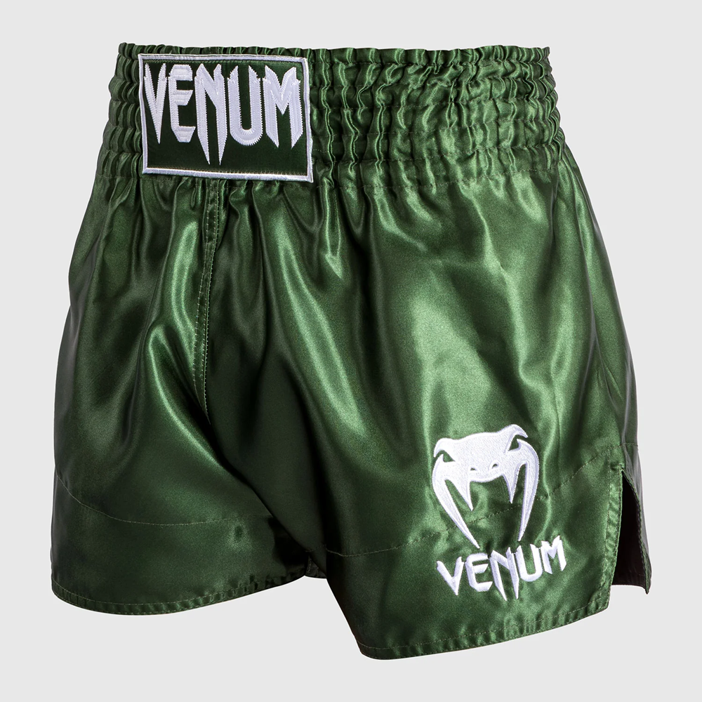 Venum Classic Muay Thai Shorts - Khaki/White