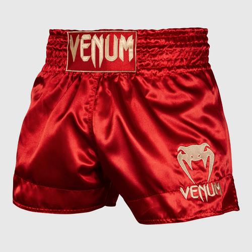 Venum Classic Muay Thai Shorts - Bordeax/Gold