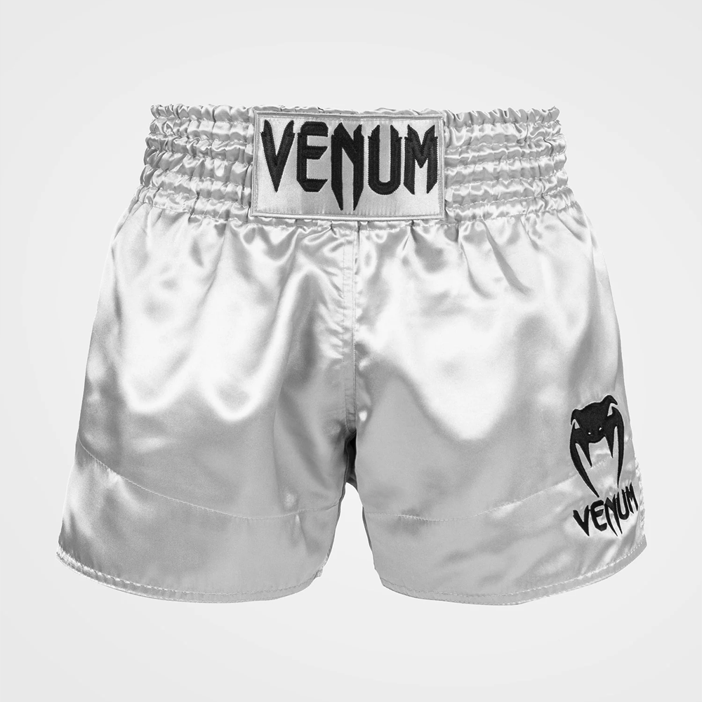 Venum Classic Muay Thai Shorts - Silver/Black